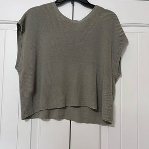 Green knit shirt